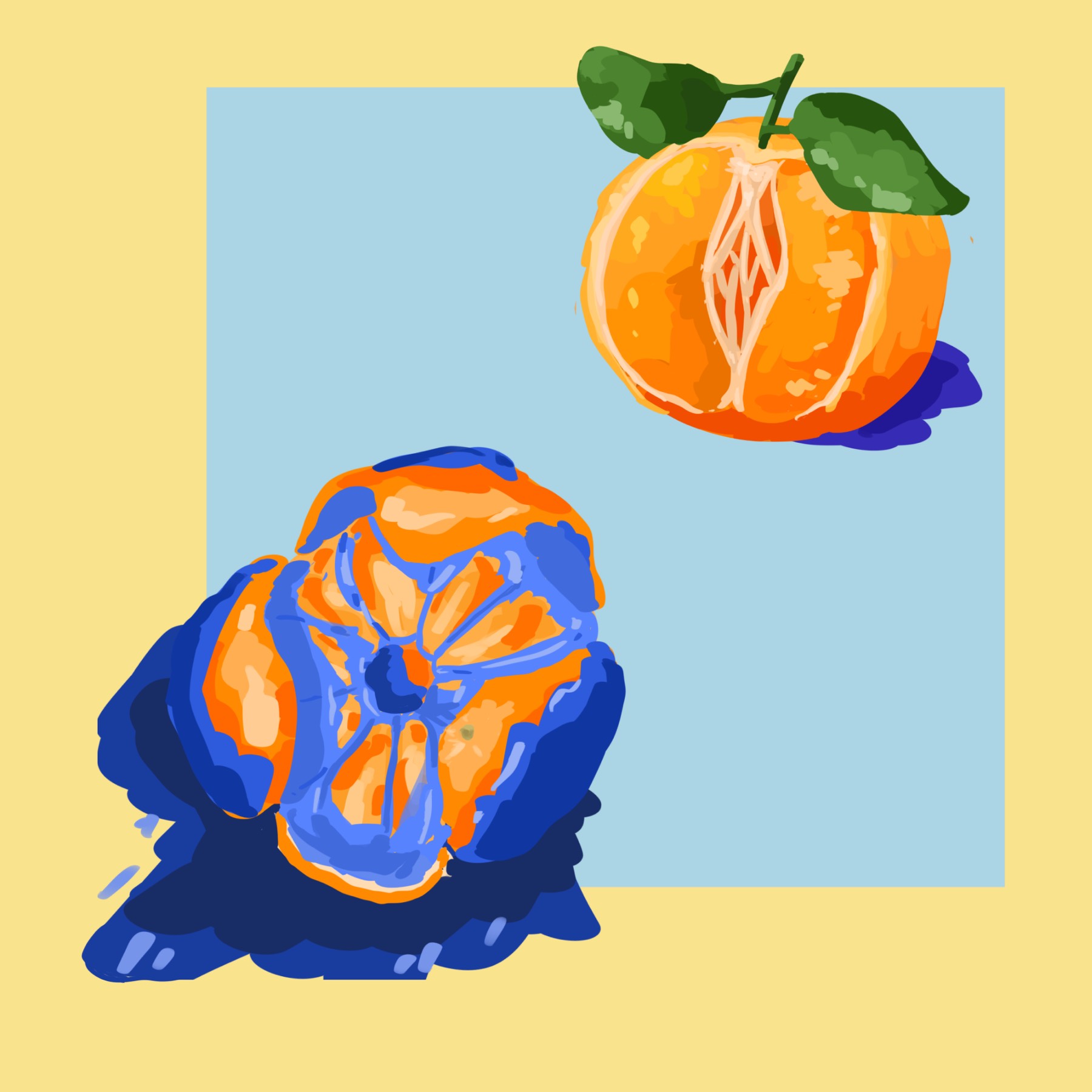 Two clementines