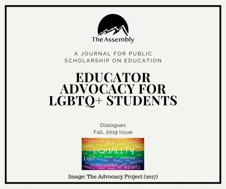 					View Vol. 2 No. 1 (2019): Educator Advocacy for LGBTQ+ Students 
				